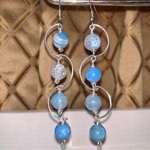 Rond de Neptune: Wire & Bead Earrings